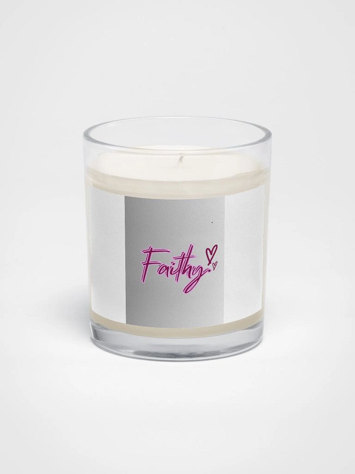 Soy Wax Candle In A Clear Glass Jar product image (1)