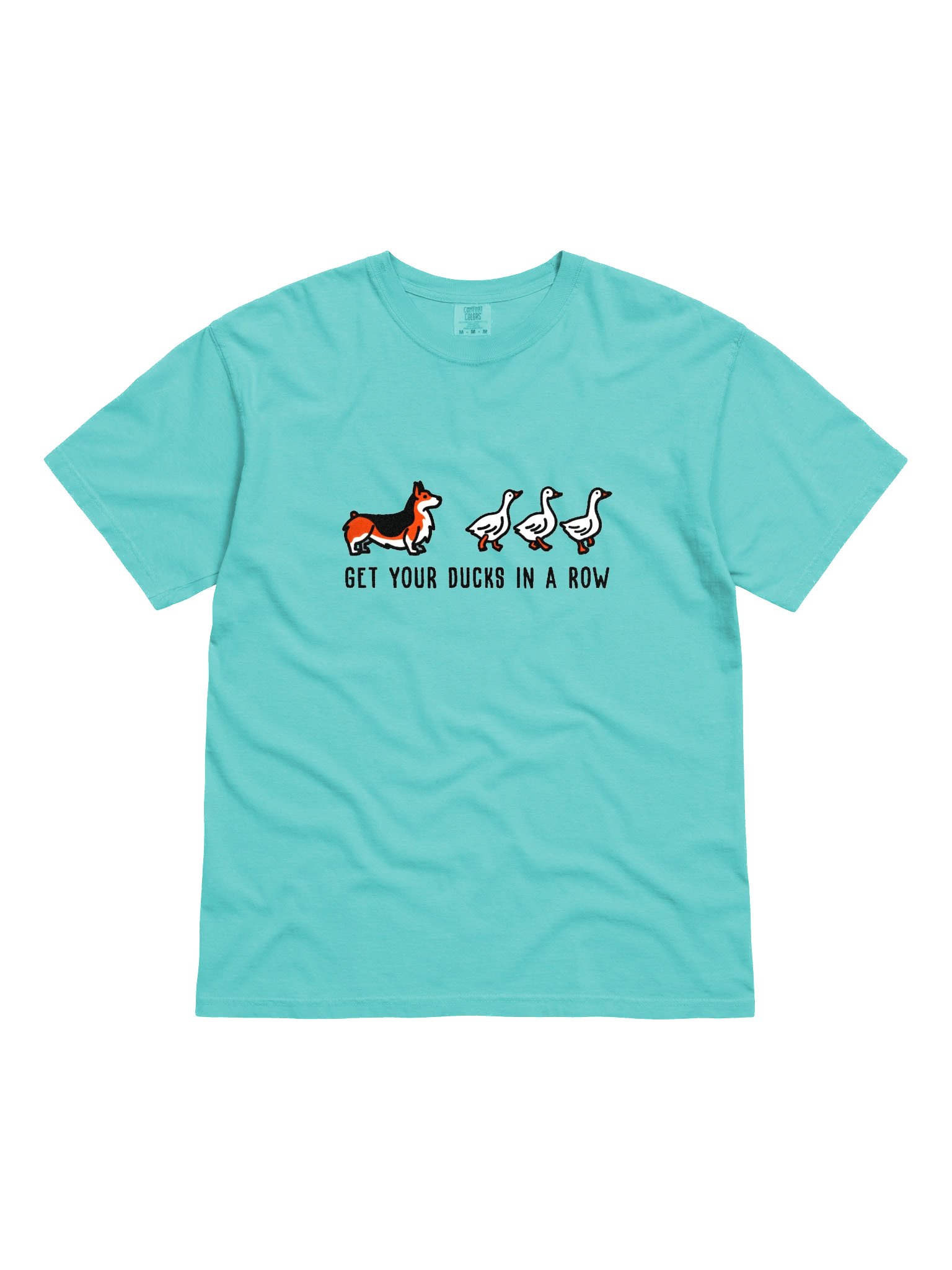 Get Your Ducks in a Row T-Shirt(Embroidered) of a Pembroke Welsh Corgi(Tricolor) product image (4)