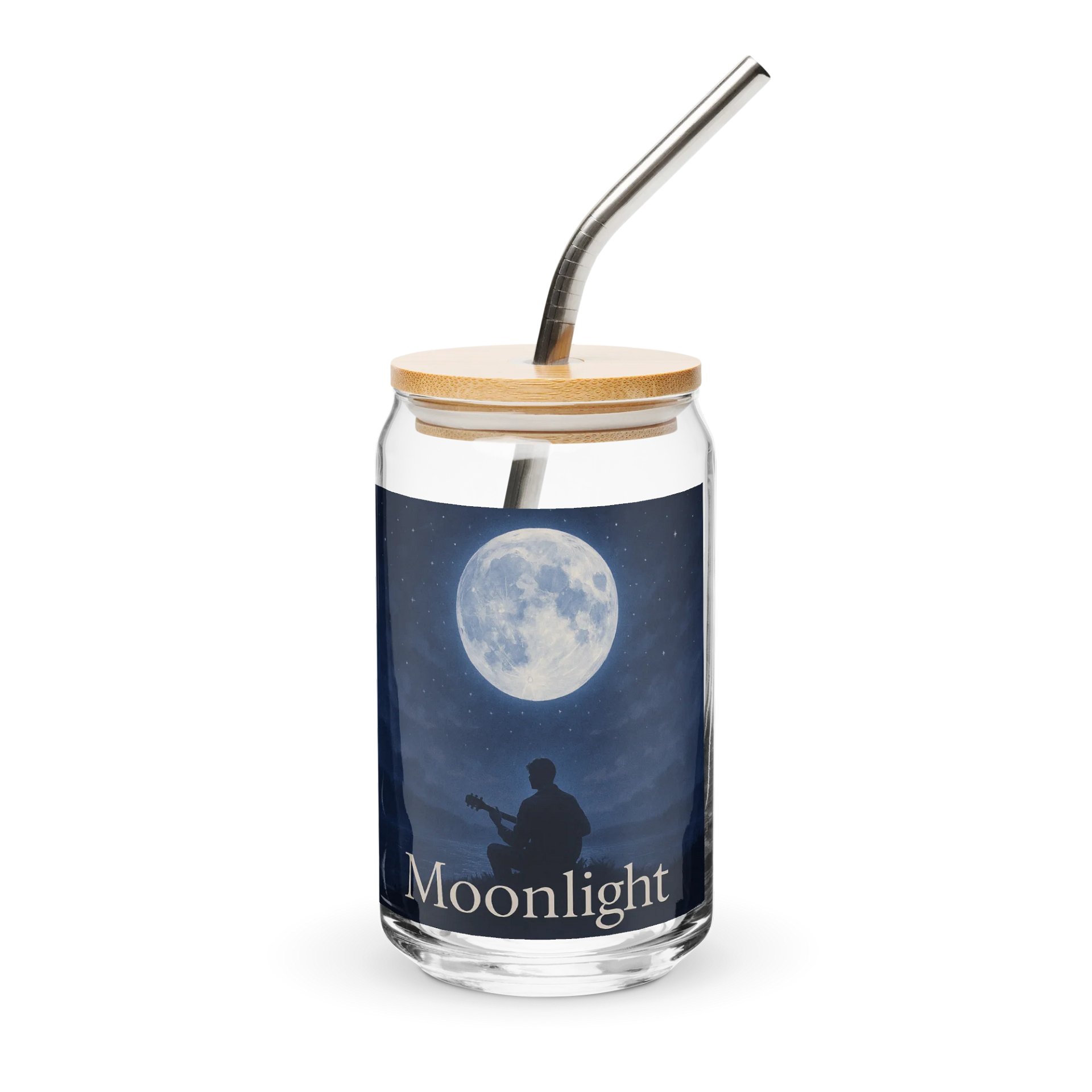 Moonlight Album Cover Can Shaped Glass + Lid & Straw - Show your Support - Drinkware product image (1)
