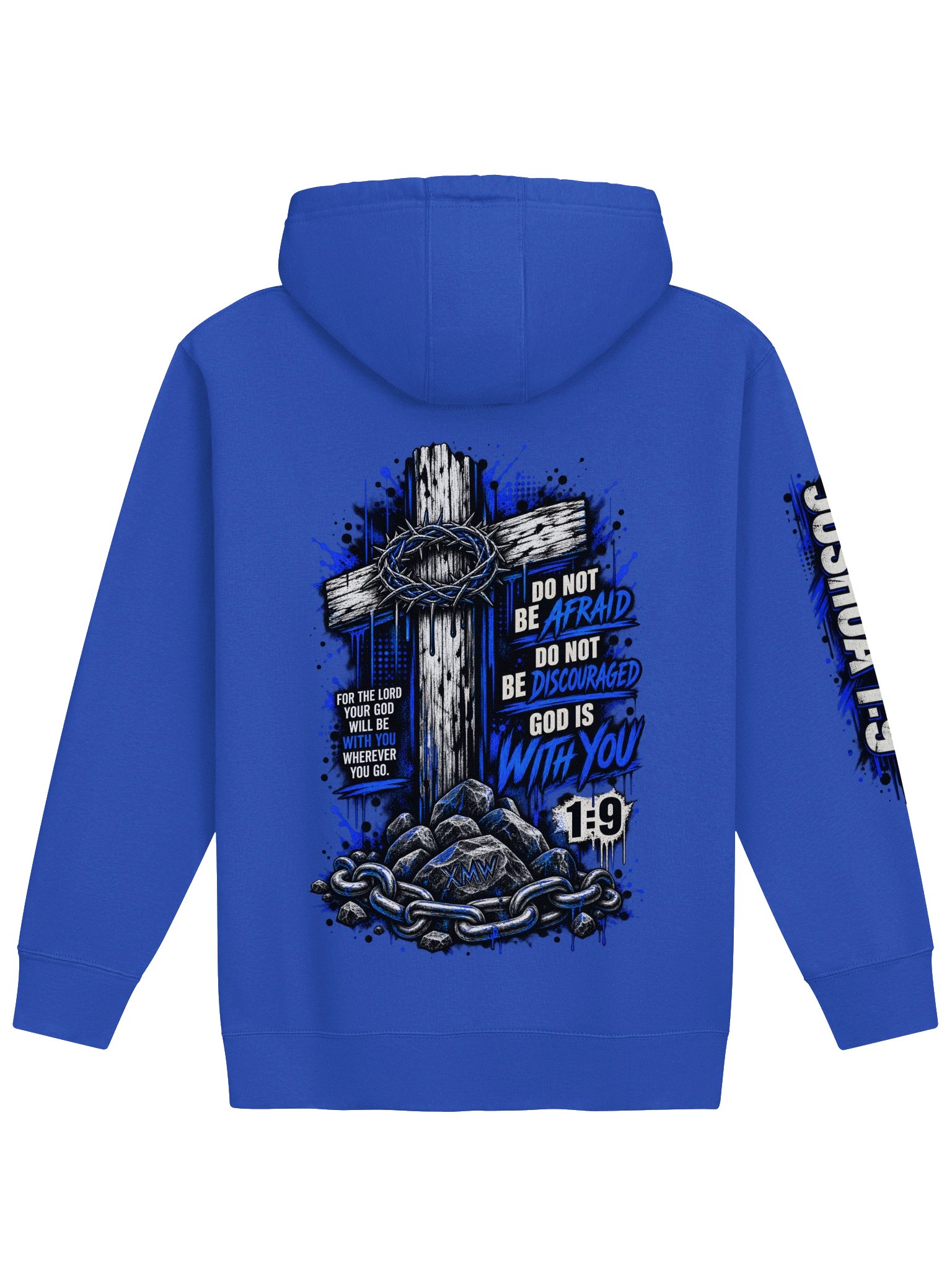 “Be Strong & Courageous” — Joshua 1:9 Faith Hoodie product image (2)