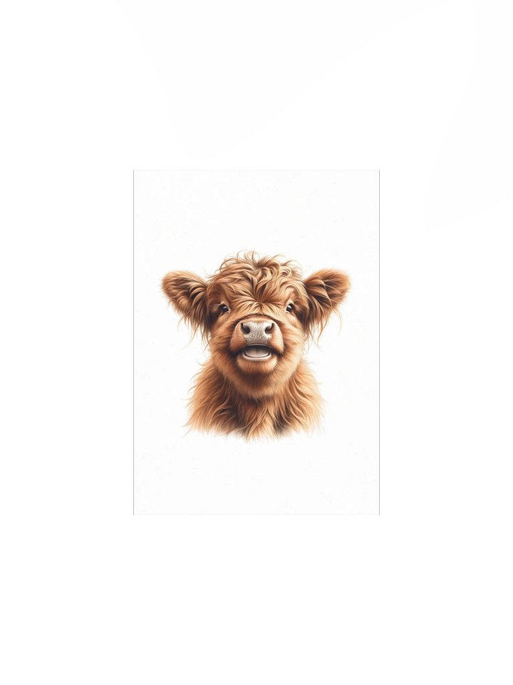 Happy Brown Highland Cow Nursery Print product image (2)