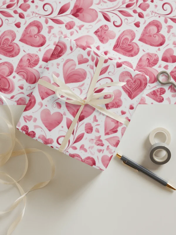 Pretty Hearts Wrapping Paper Set of 3 product image (1)