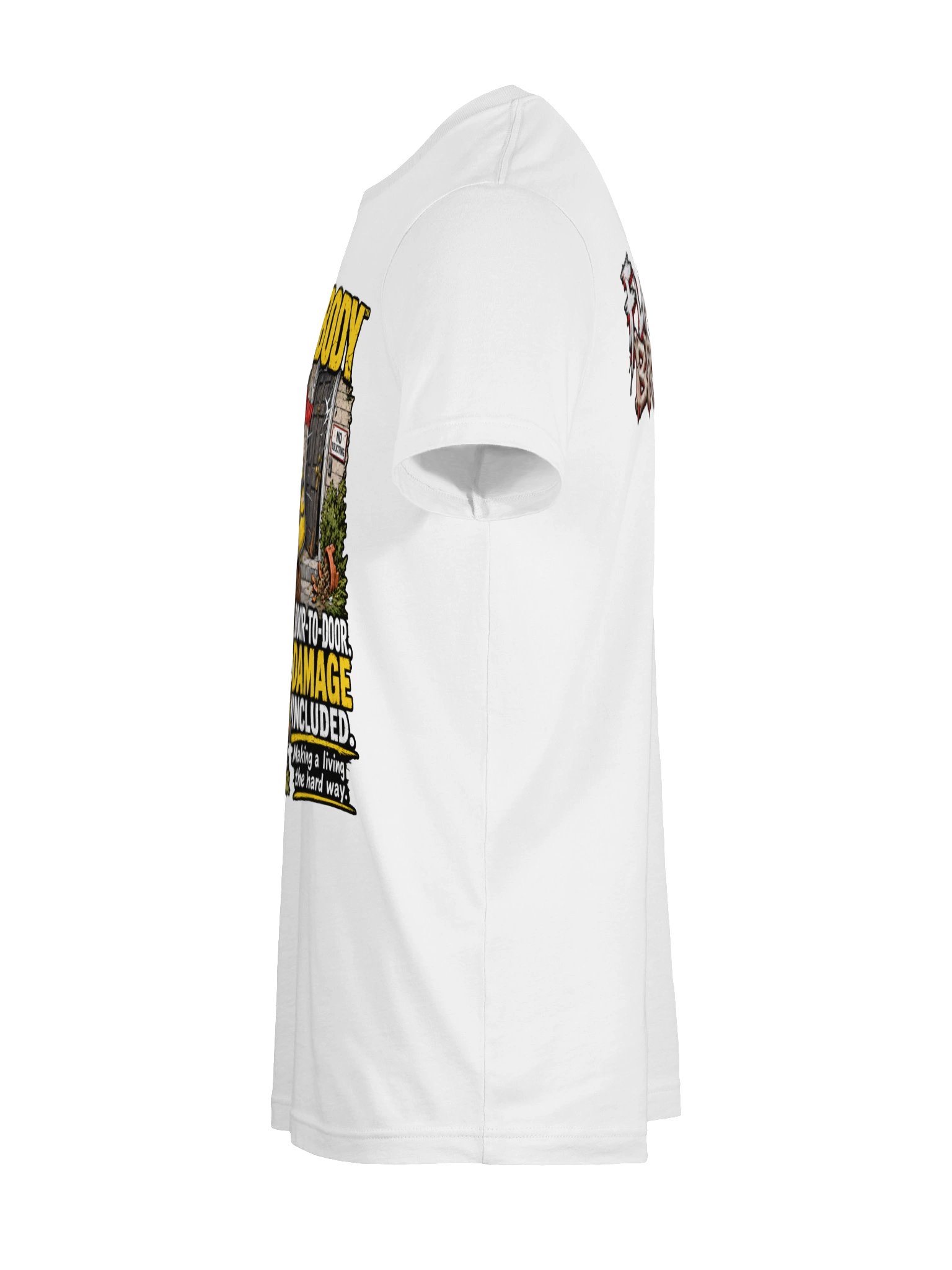 FLAT OUT BROKEN™ — DOOR-TO-DOOR DAMAGE INCLUDED — T-SHIRT product image (9)