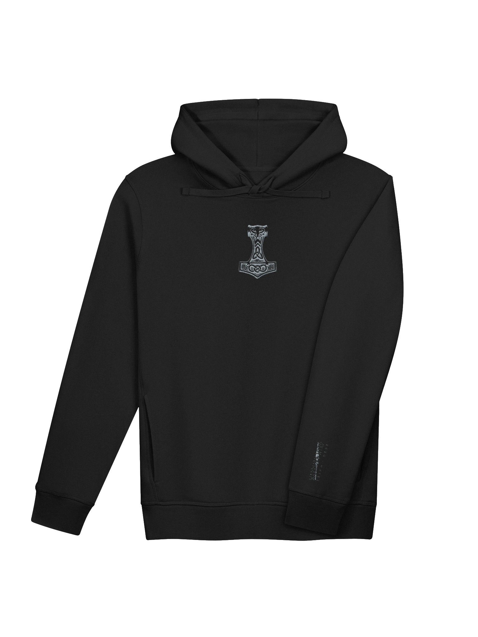 Mjolnir Hoodie - Odin's Hall Premium Side Pocket Hoodie - Embroidered product image (3)