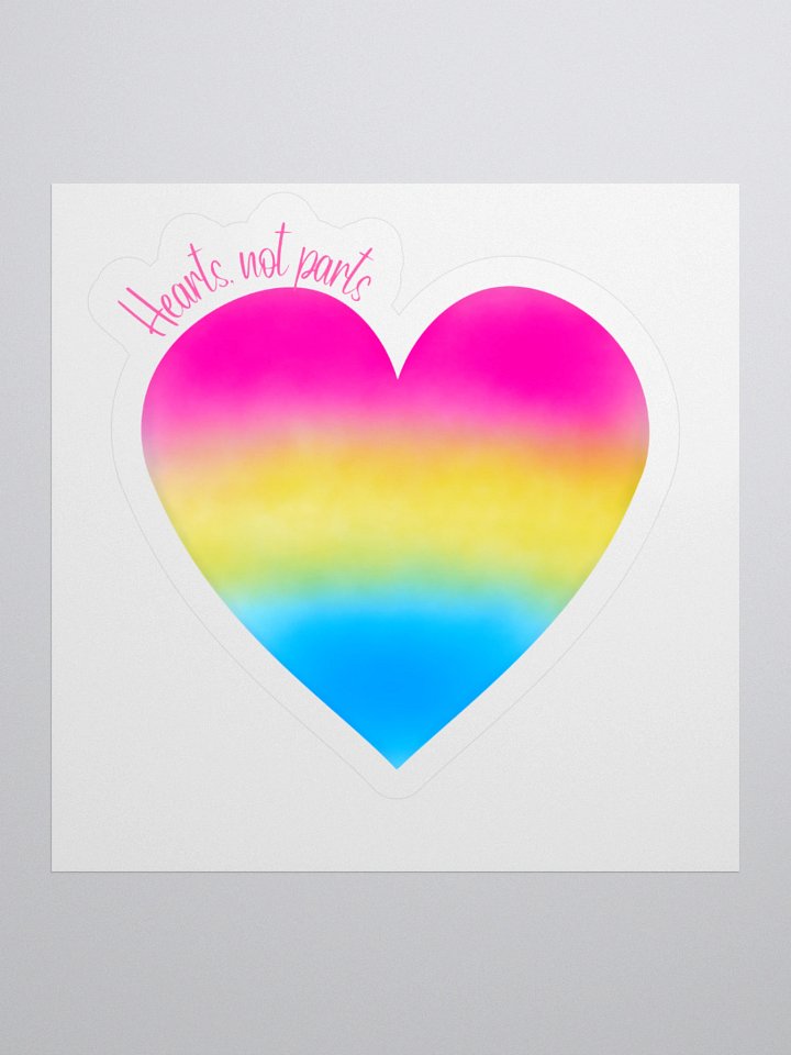 Hearts not parts sticker product image (1)