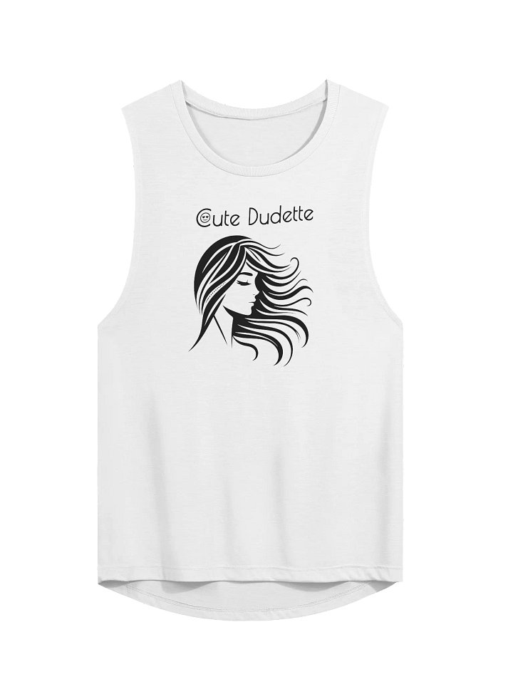 Cute Dudette White Muscle Tank product image (1)