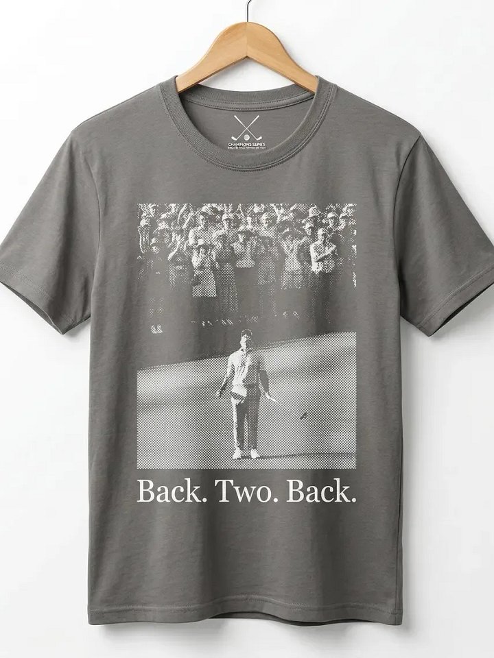 Rory McIlroy Back-to-Back Masters 2026 Champion T-Shirt – Official Tribute Golf Tee product image (1)