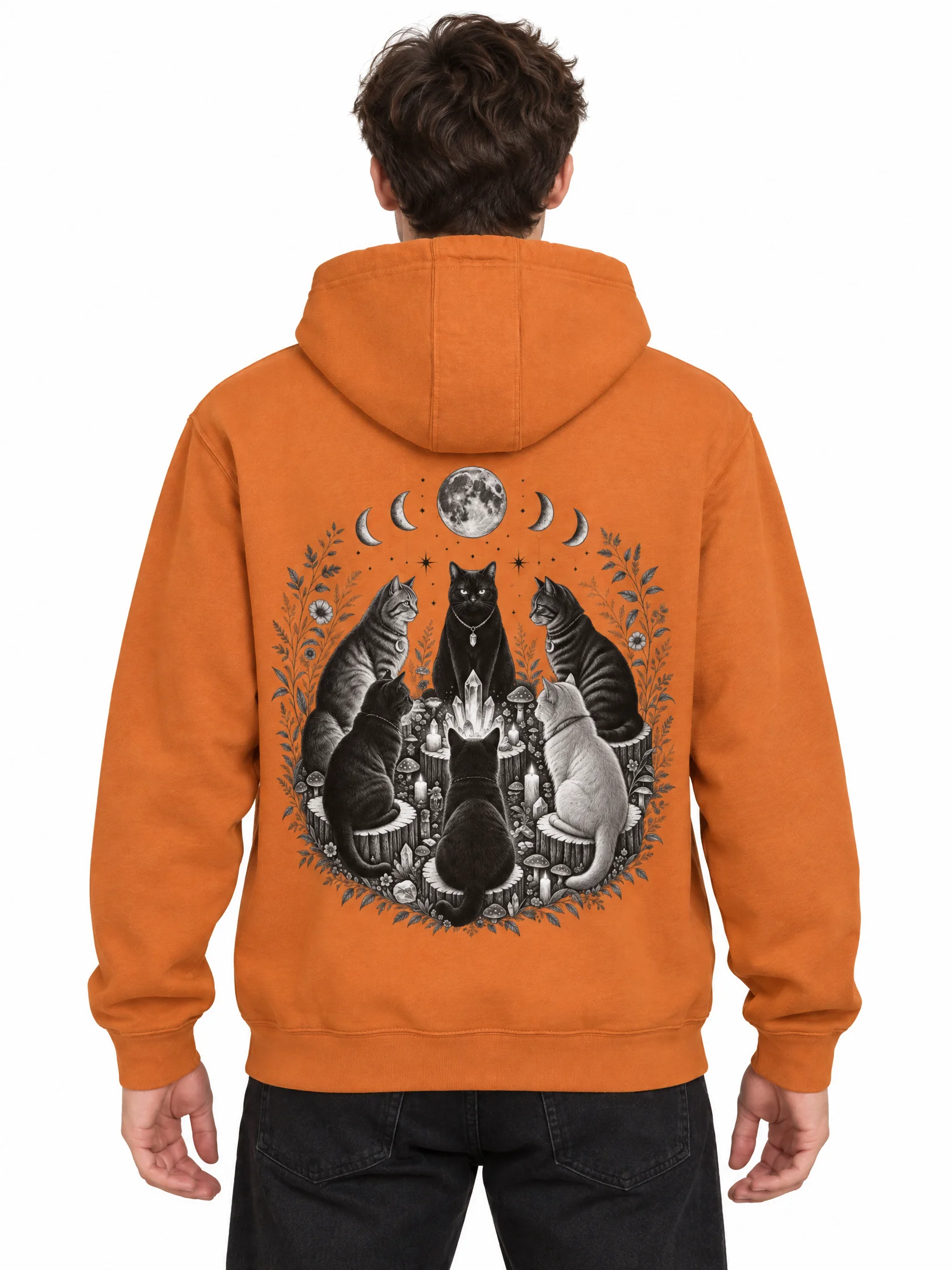 Celestial Cat Coven Hoodie | Witchy Moon Phase product image (3)