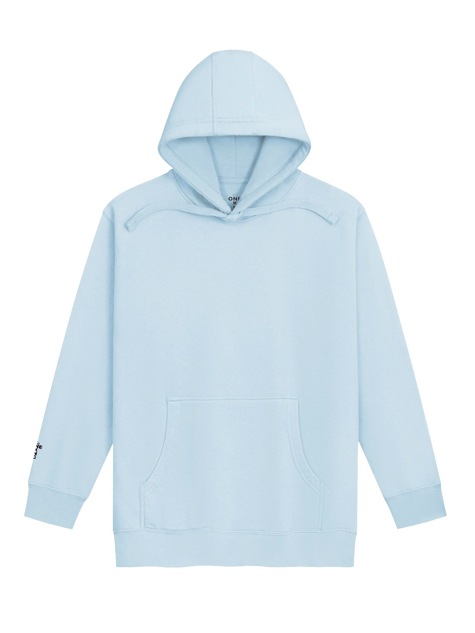ONE KING Rooted II Premium Soft Blend Hoodie with embroidered sleeve logo black print product image (2)