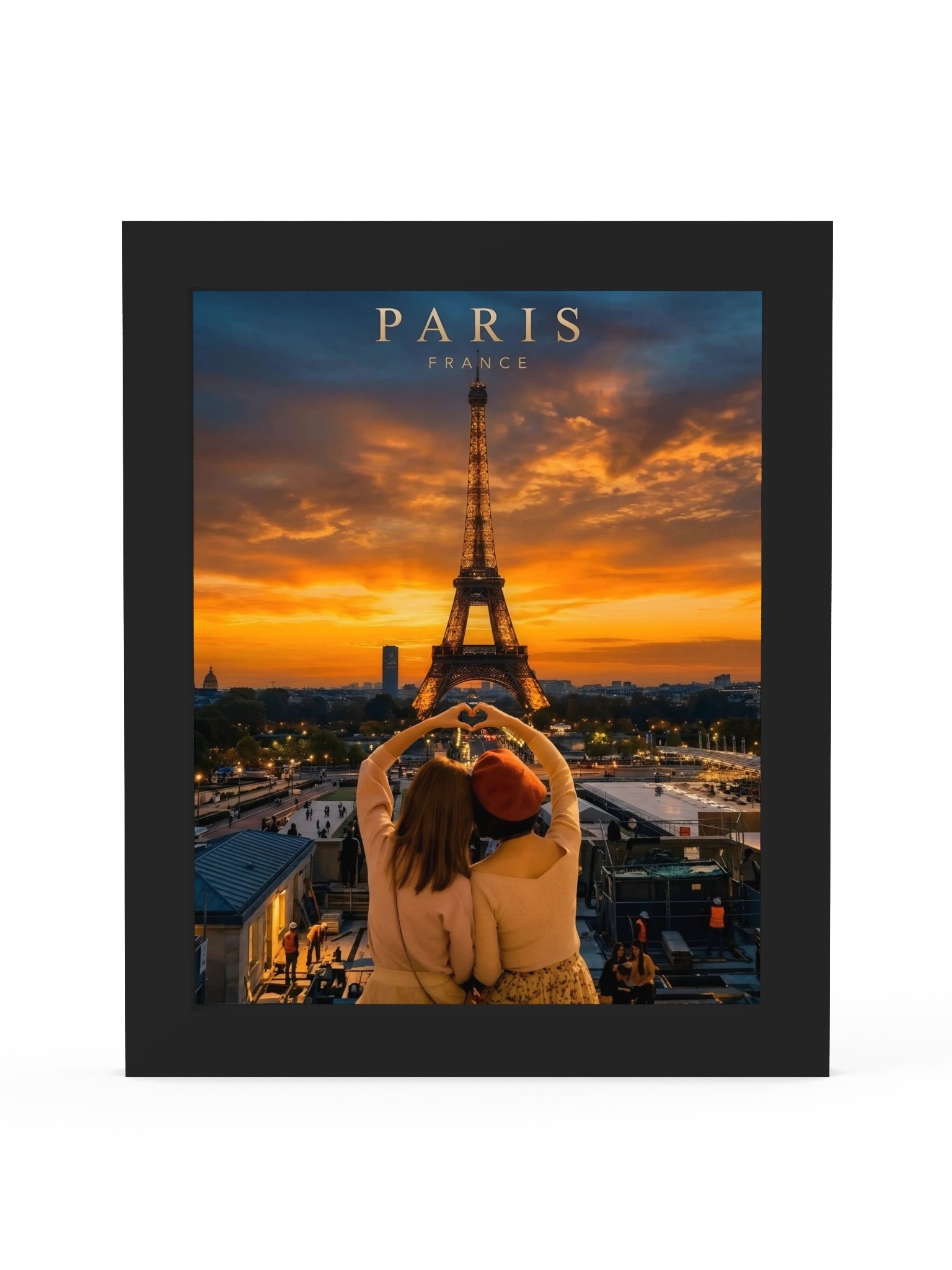 Paris France - Sunset Framed Art Print product image (1)