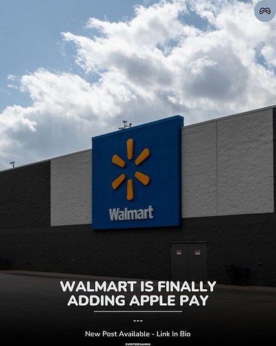 Walmart Apple Pay support is finally coming to U.S. stores.

📱 Tap to Pay starts August 24 at select Walmart and Sam’s Club l...