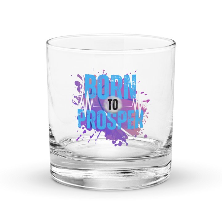 Born to Prosper Rocks Glass product image (1)