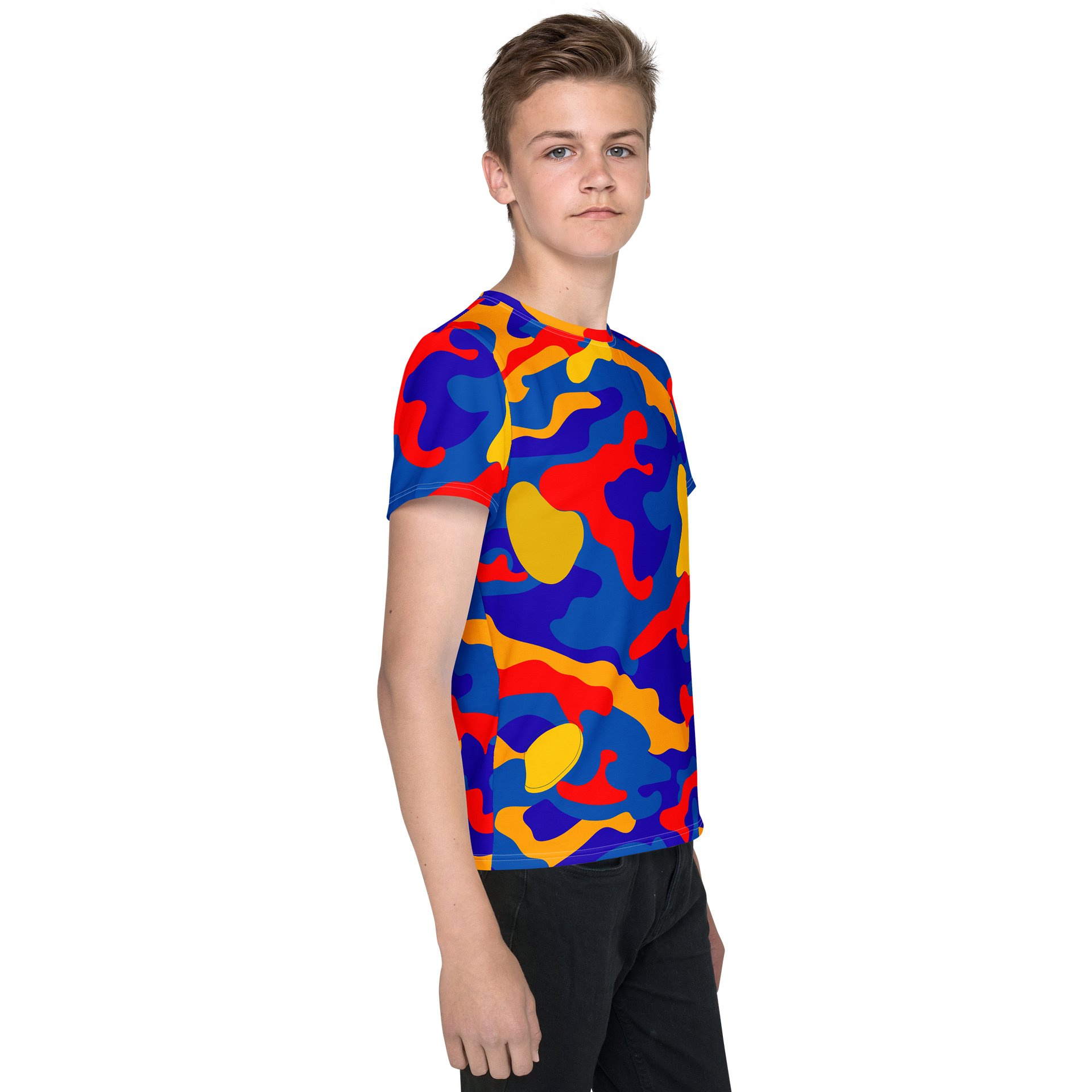 Kids Camo T-Shirt – Bold Multi-Color Graphic Tee product image (4)