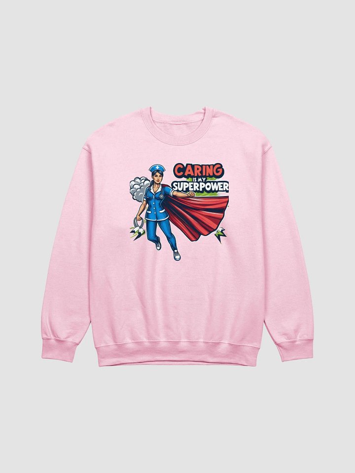 Caring Superhero Nurse Crewneck product image (3)