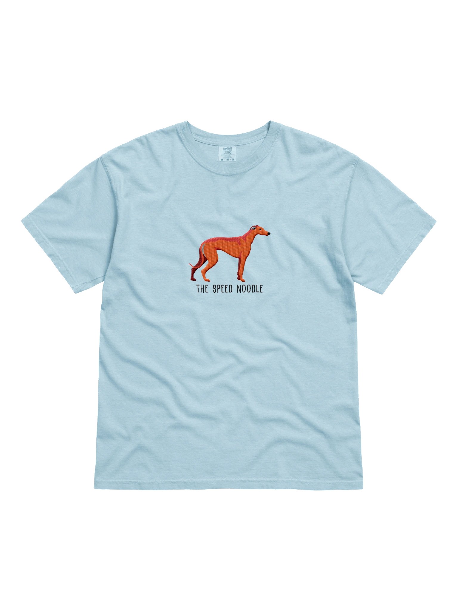 The Speed Noodle T-Shirt(Embroidered) of a Greyhound(Red) product image (4)