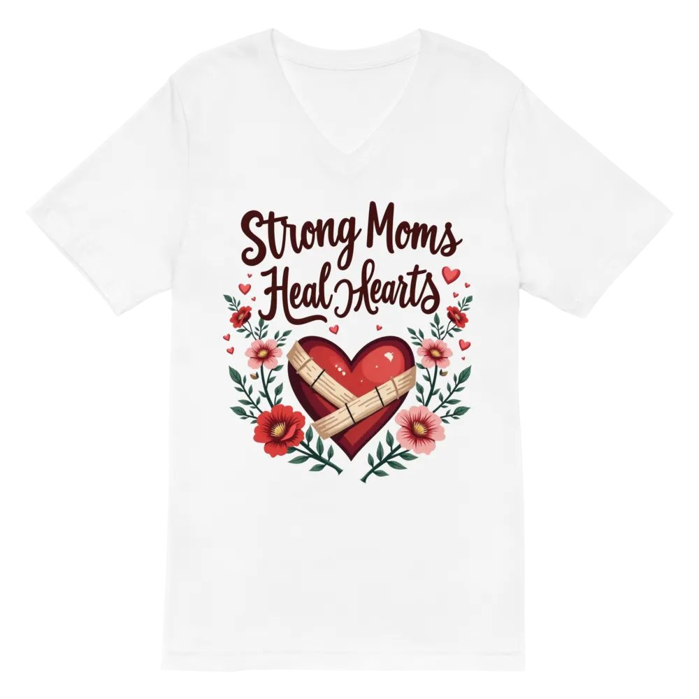 Strong moms, Healing Hearts V-Neck Tee product image (2)