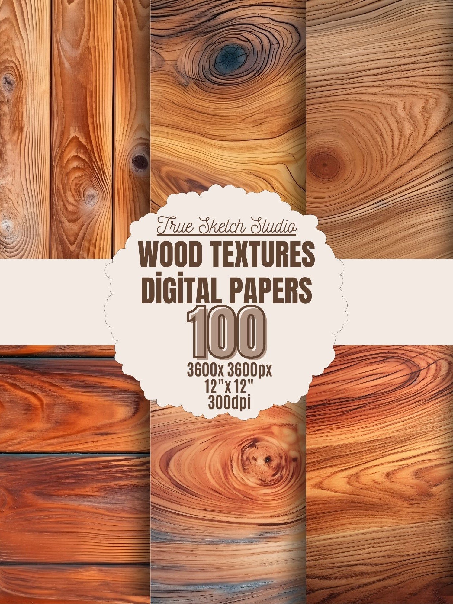 Rustic Wood Texture Digital Paper Bundle 2 product image (2)