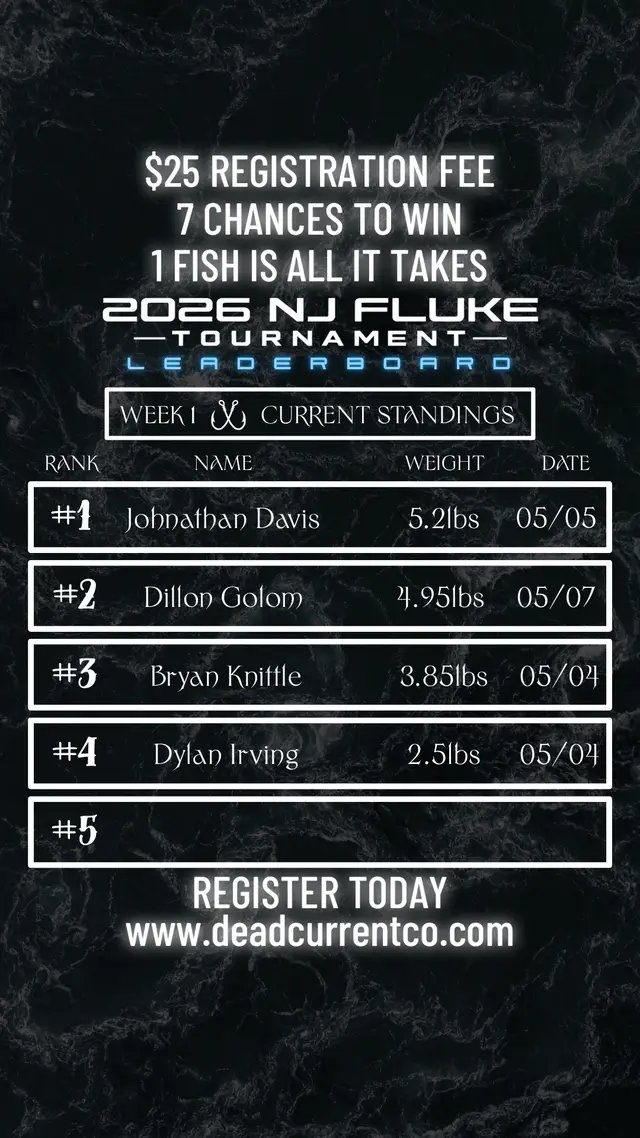 🔥 CURRENT STANDINGS ARE LIVE 🔥 One fish can change everything. Multiple chances to win every single week + cash prizes on the line. Think your name belongs on this leaderboard? There’s still plenty of time to make a move. @sportfishsociety  #newjersey #fluke #tournament 
