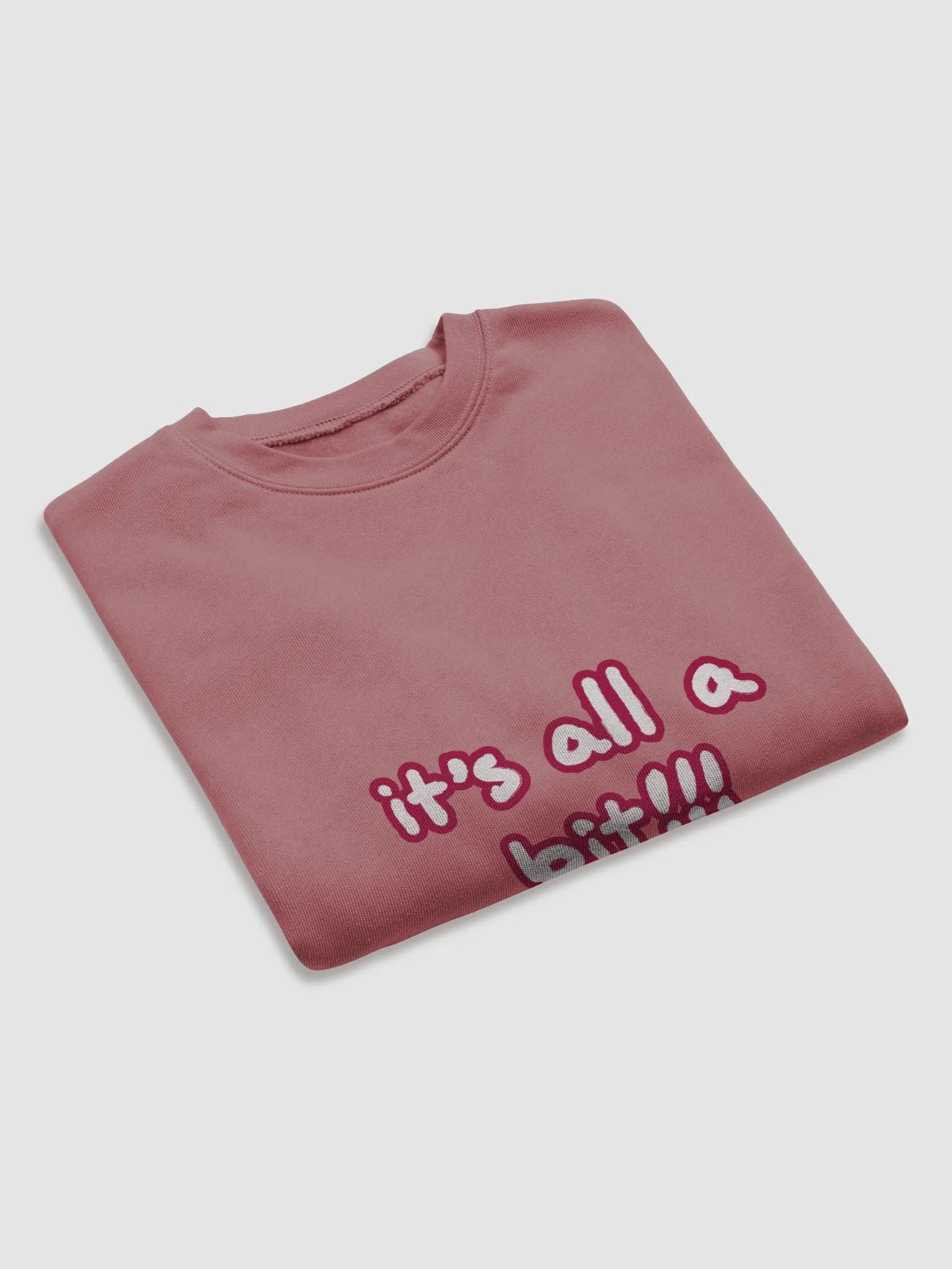 “It’s all a bit!!!” (sm. lined design, #A6073C) Women's Fleece Crop Sweatshirt product image (31)