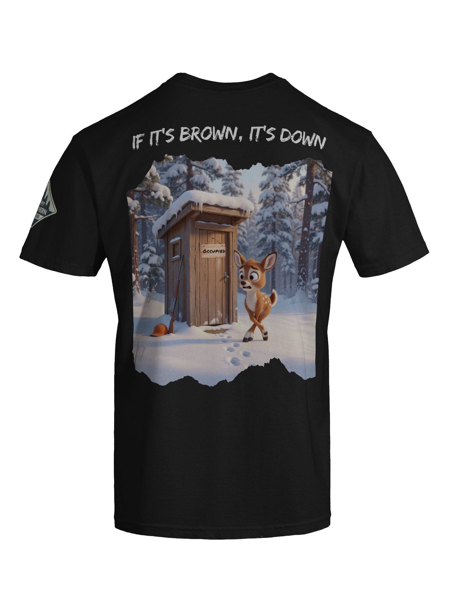 If It’s Brown, It’s Down — Funny Winter Deer Hunting T-Shirt product image (7)