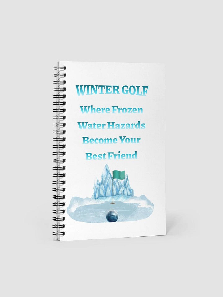Winter Golf Funny Golfing Scene Spiral Notebook product image (2)