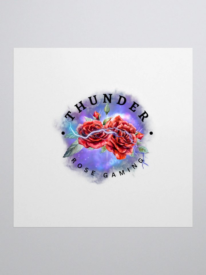 Black Letter Thunder Rose Kiss Cut Stickers product image (1)