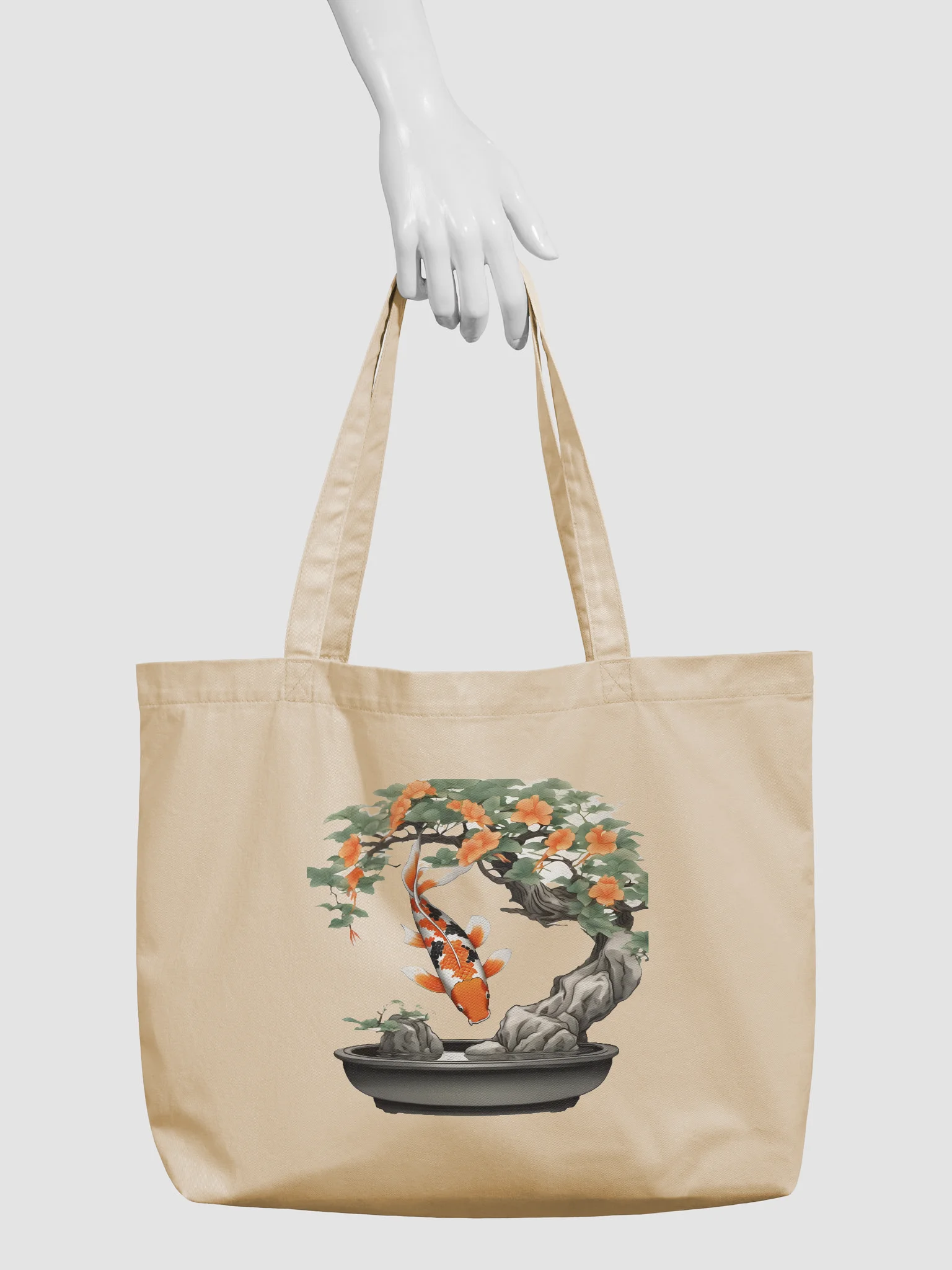 Koi Serenity Organic Tote Bag product image (3)