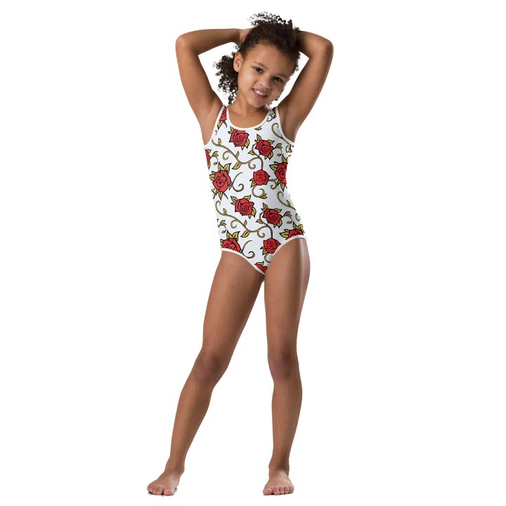 Rose Garden Dreams Kids Swimsuit product image (2)
