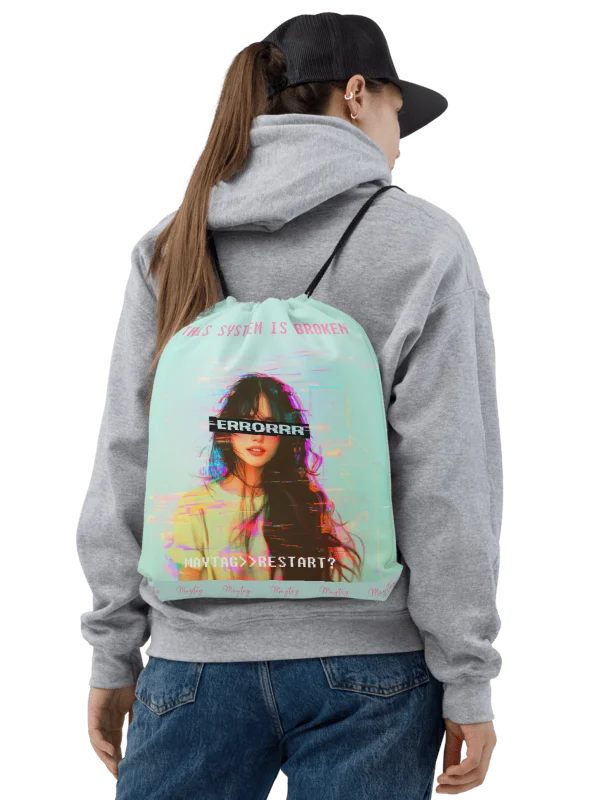 "This System is Broken" Drawstring Bag product image (2)