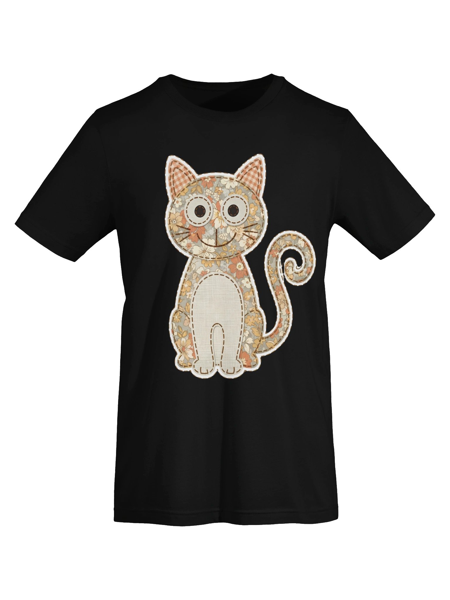 Cute Patchwork Cat T-Shirt product image (5)