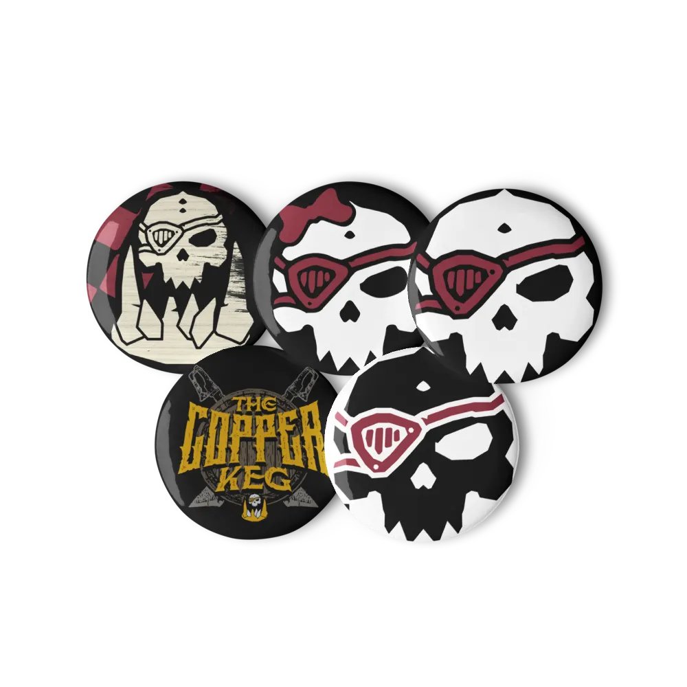 Skulls Pin Buttons Set product image (2)