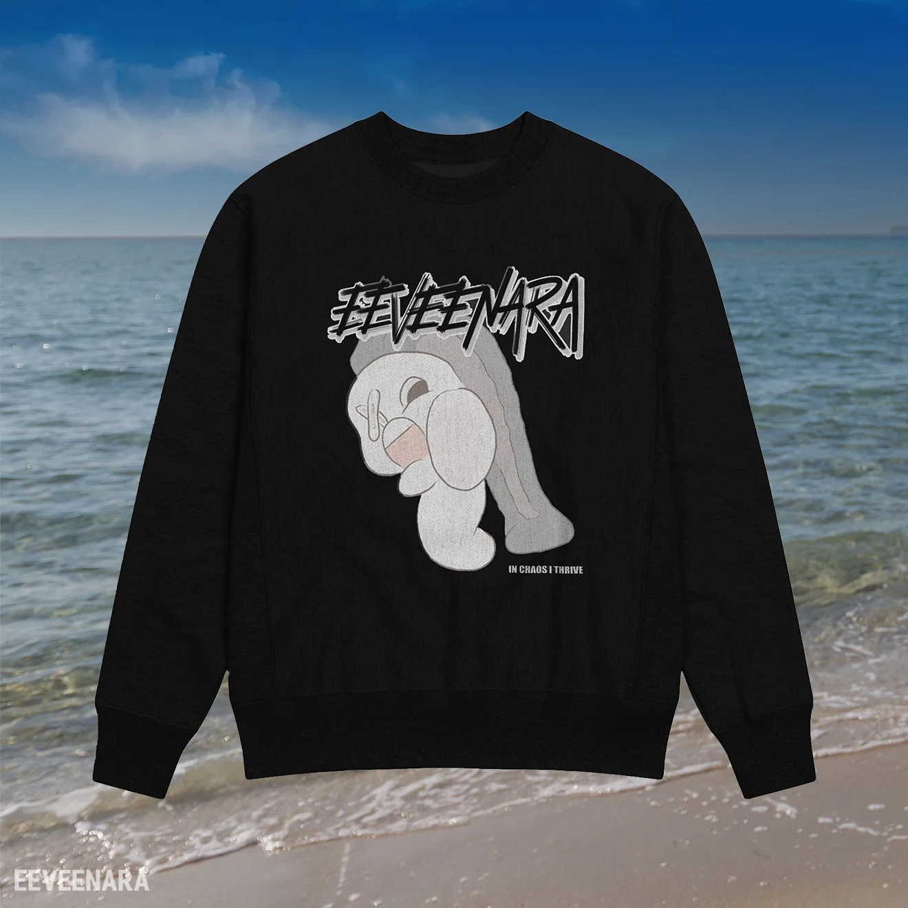 IN CHAOS I THRIVE x CHAMPION SWEATSHIRT - [BLACK] product image (4)
