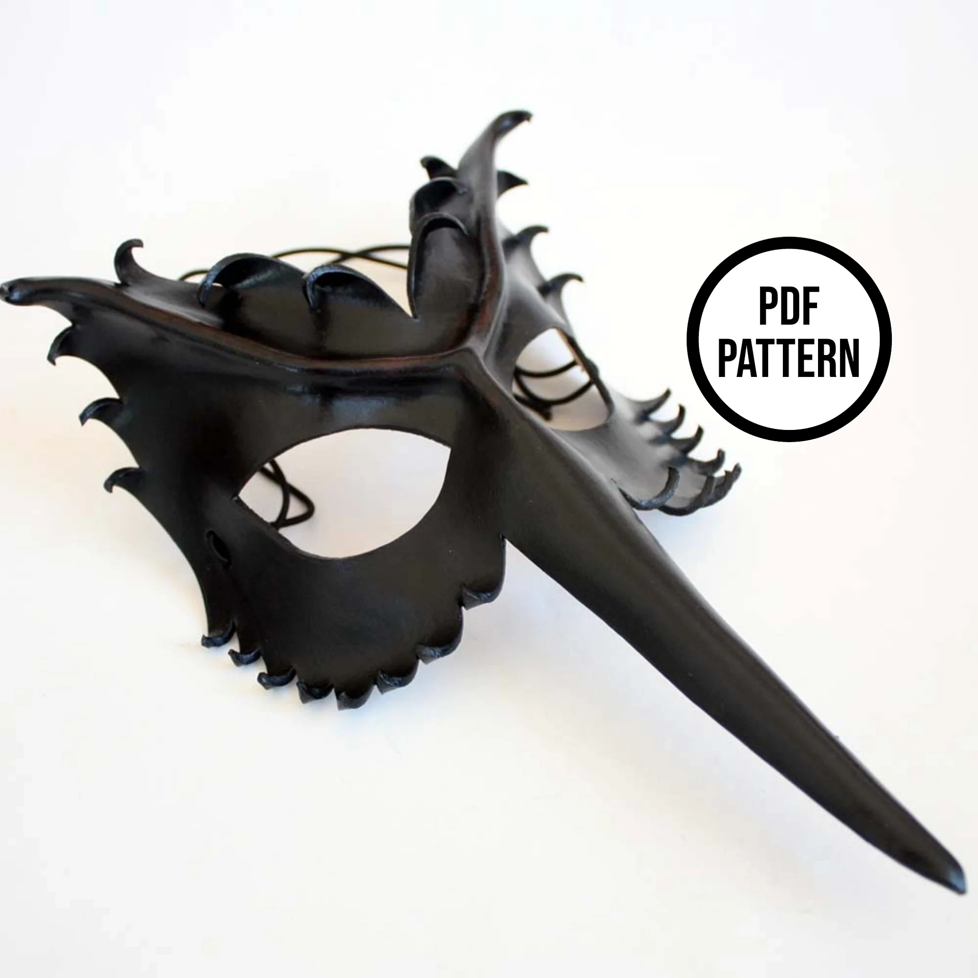 Bird Mask PDF Pattern for Leather product image (3)
