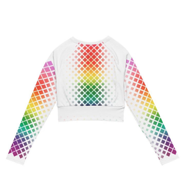 White Pride Dragons Long Sleeve Sun Crop Top product image (2)