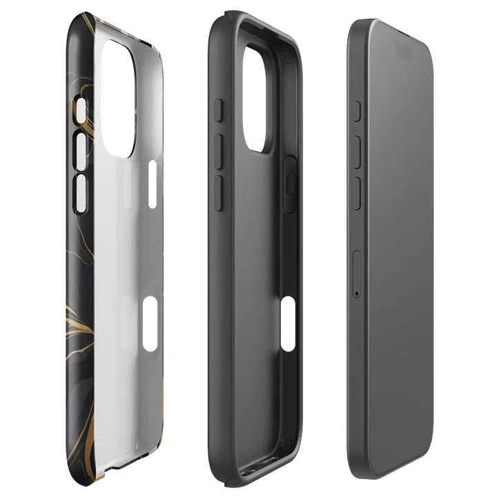 Tough Case for iPhone® – Liquid Gold on Onyx product image (92)