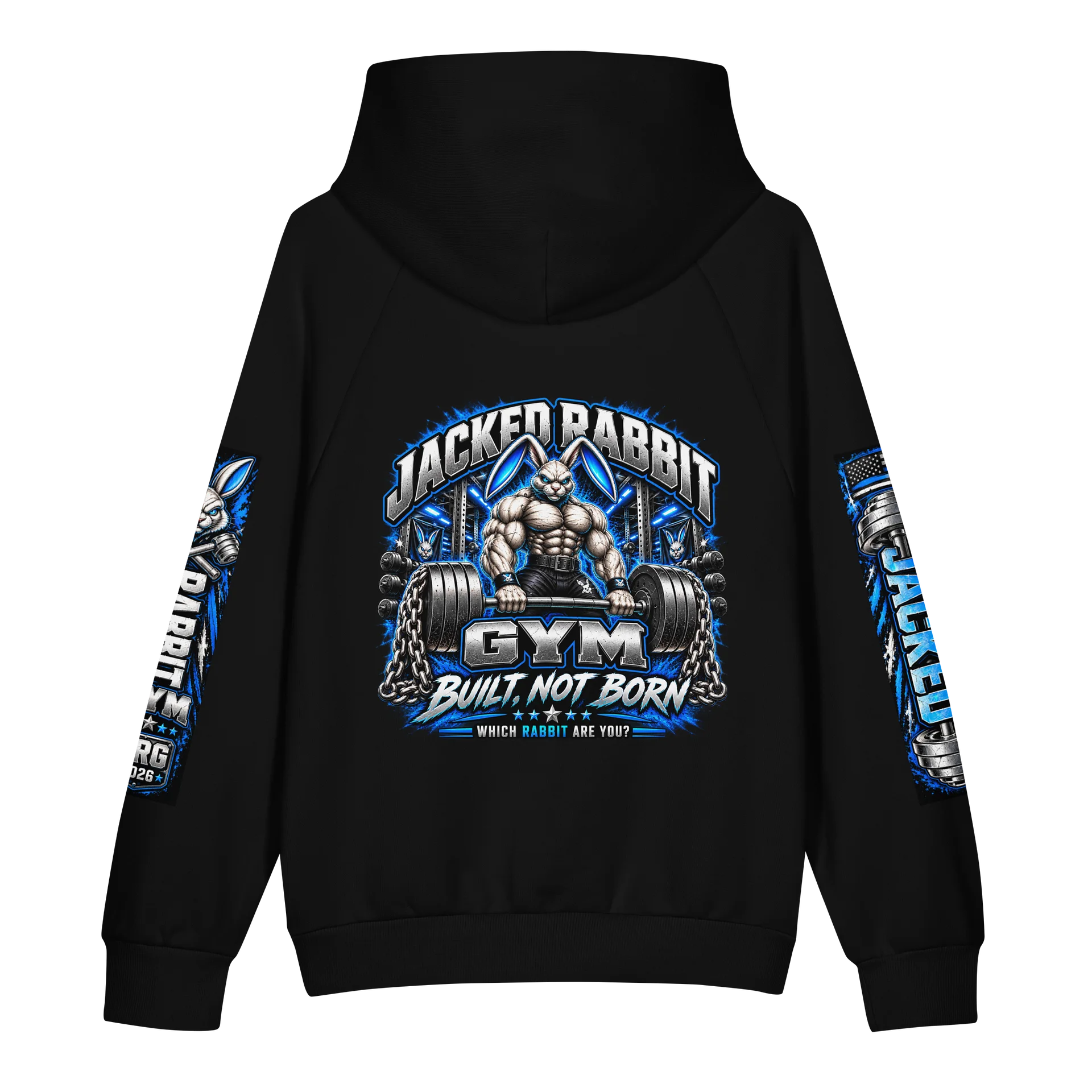 Jacked Rabbit Gym – Built Not Born Hoodie product image (2)
