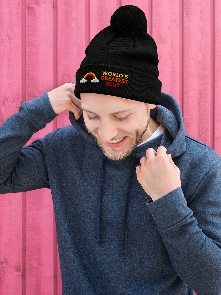 World's Greatest Slut pompom beanie product image (3)