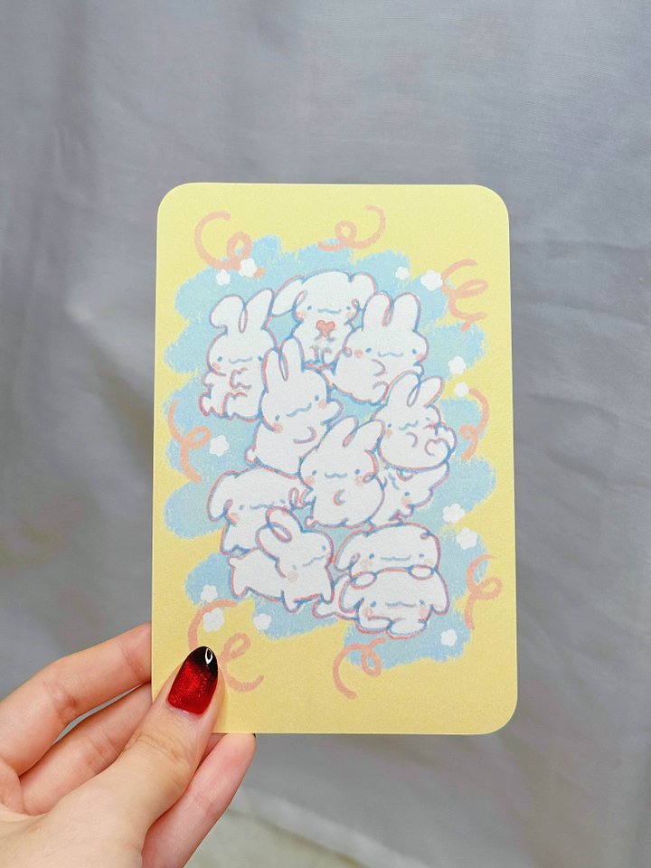 Yellow Doodle Bunni Postcard product image (2)