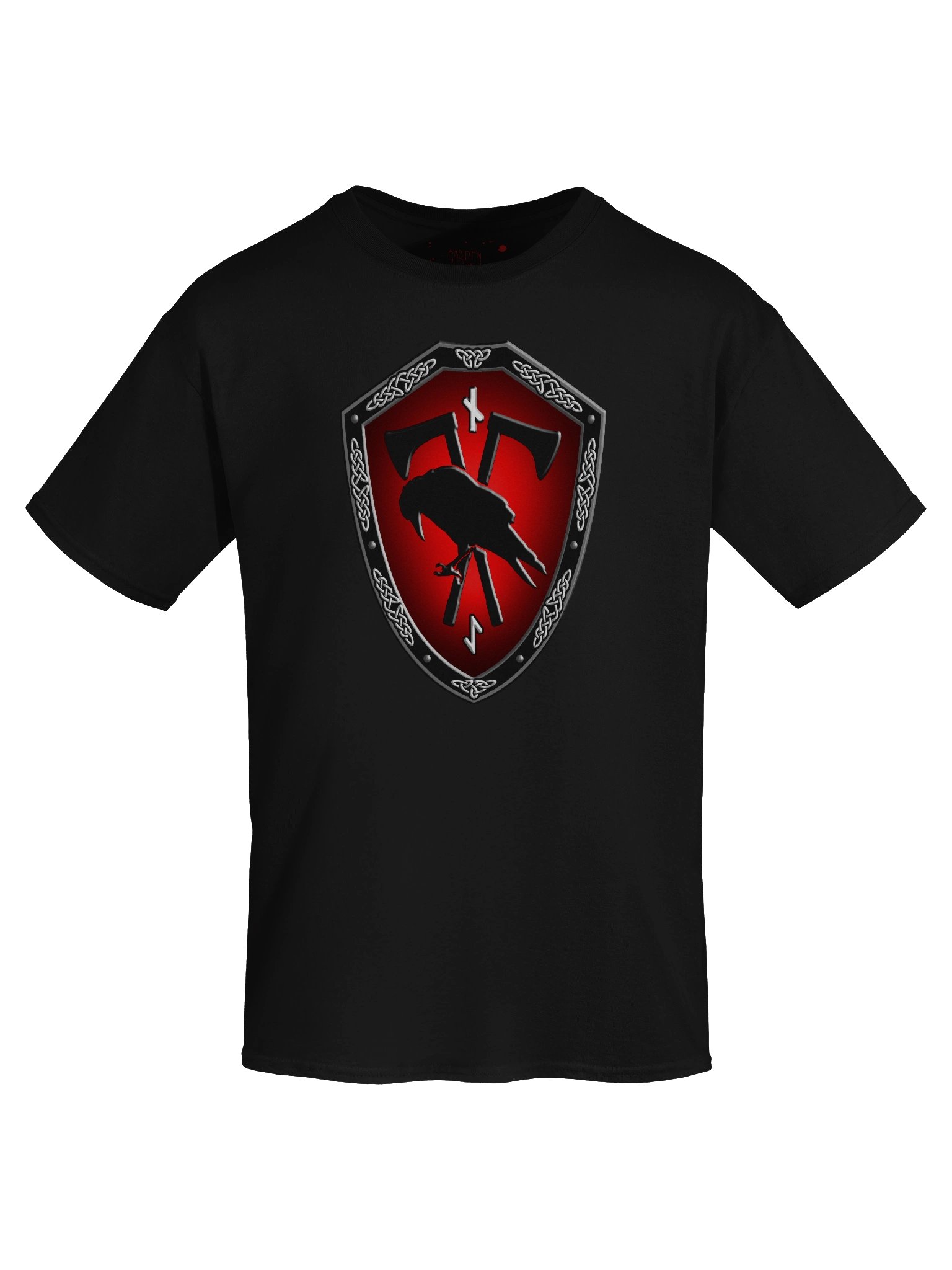 VIKING SHIELD 14 Raven with (NAUTHIZ – Self-Reliance, Endurance, Survival, (EIHWAZ - Yew Tree – Strength, Reliability, Trustworthiness) product image (7)
