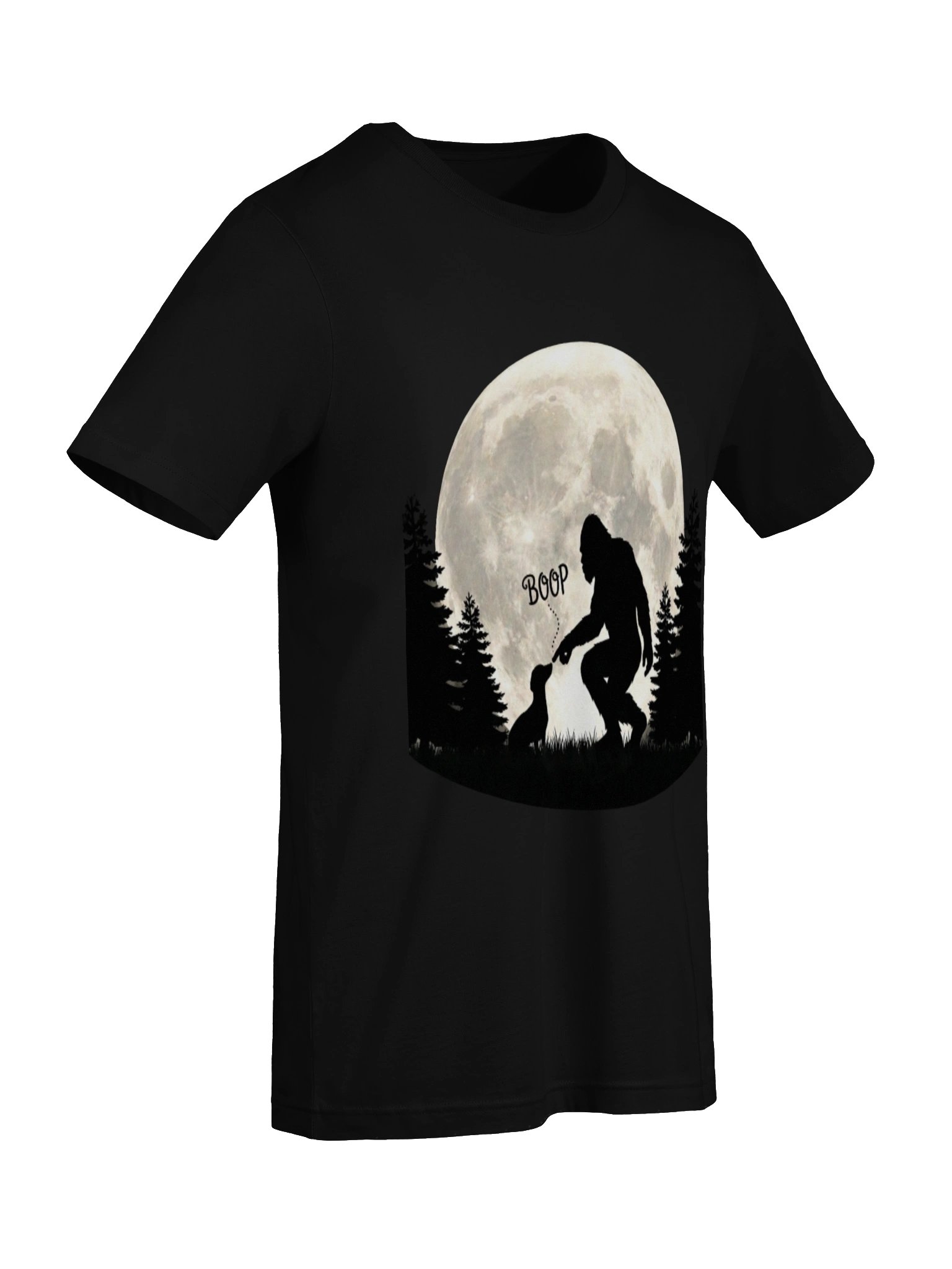 Bigfoot Boop Dachshund T-Shirt - Cute Sasquatch & Wiener Dog Moon Graphic Tee product image (32)