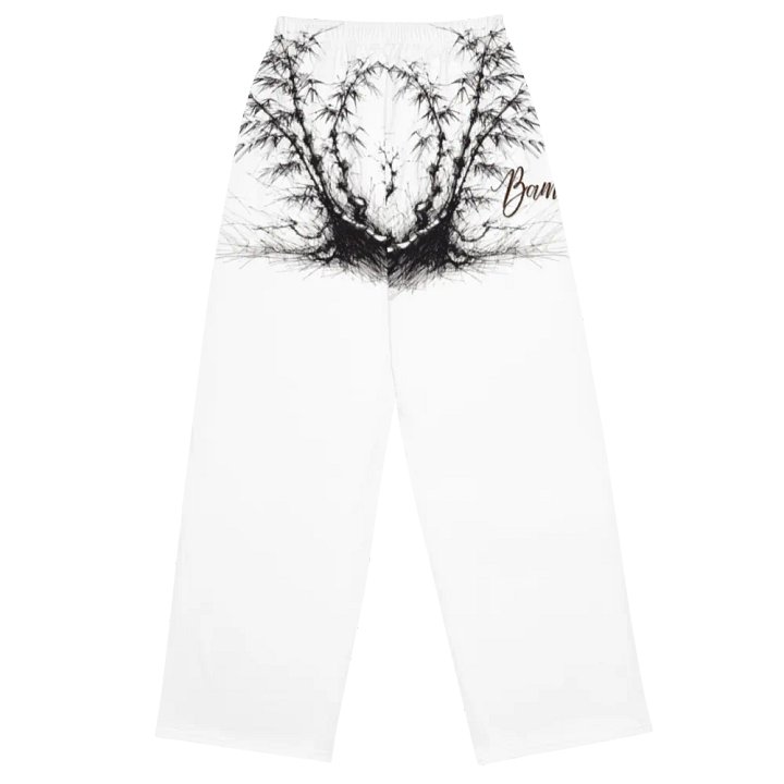 Bamboo Print Unisex Wide-Leg Pants product image (2)