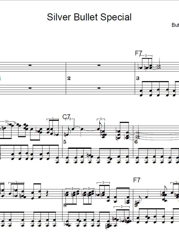 Silver Bullet Special - Blues piano - Piano sheet music product image (1)