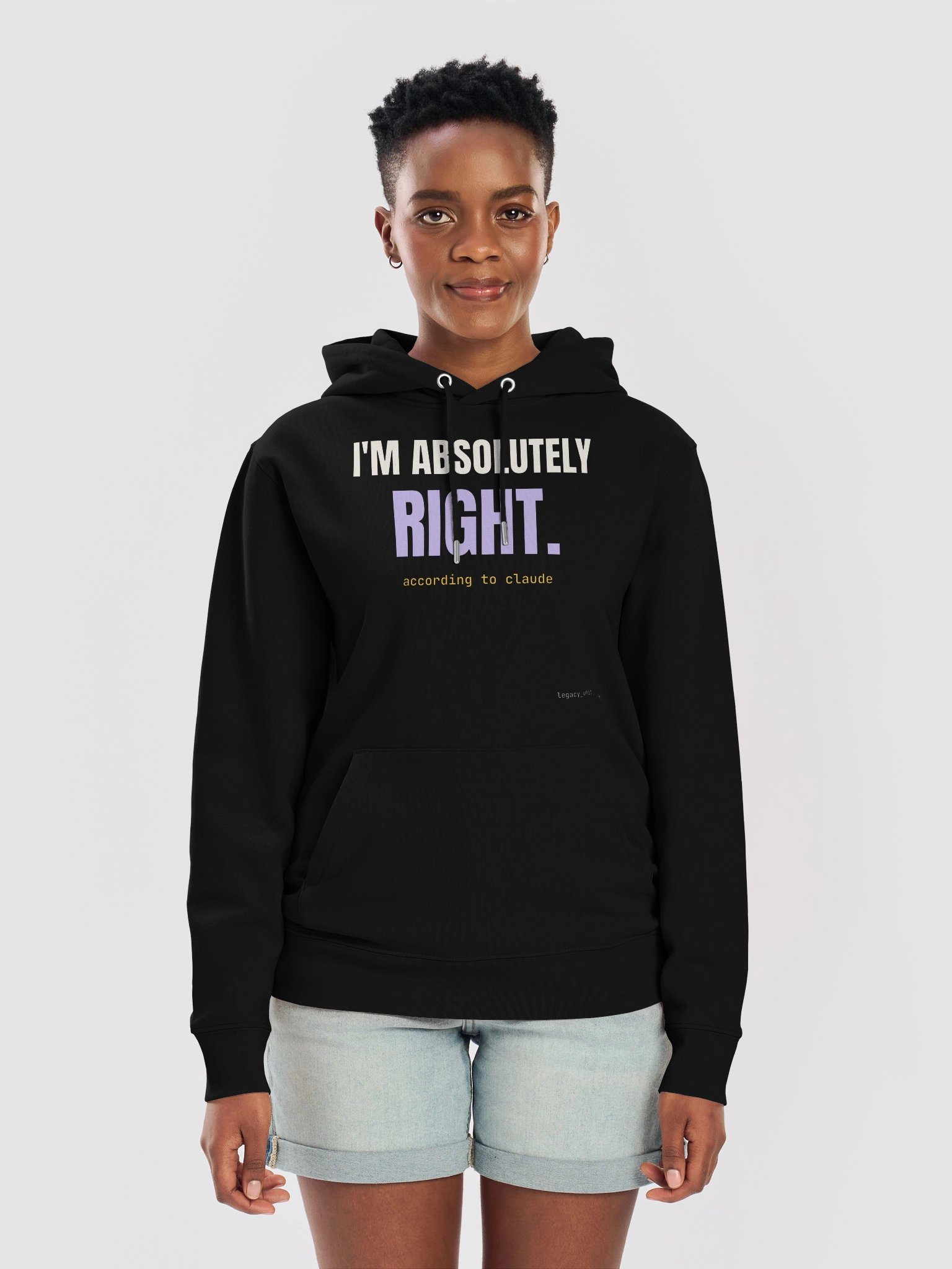 I'm absolutely right hoodie product image (10)