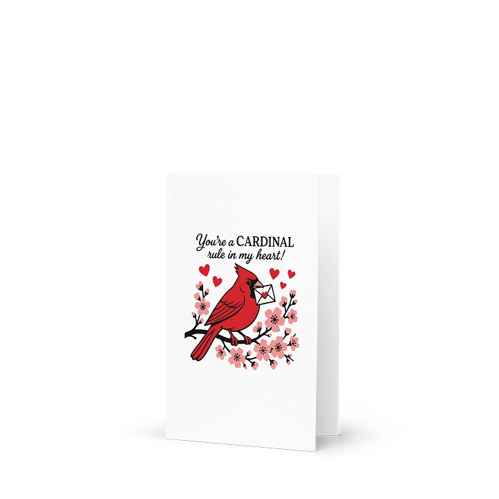 Cardinal Valentine's Day Card | You're a Cardinal Rule in My Heart | Funny Bird Pun Love Card product image (1)