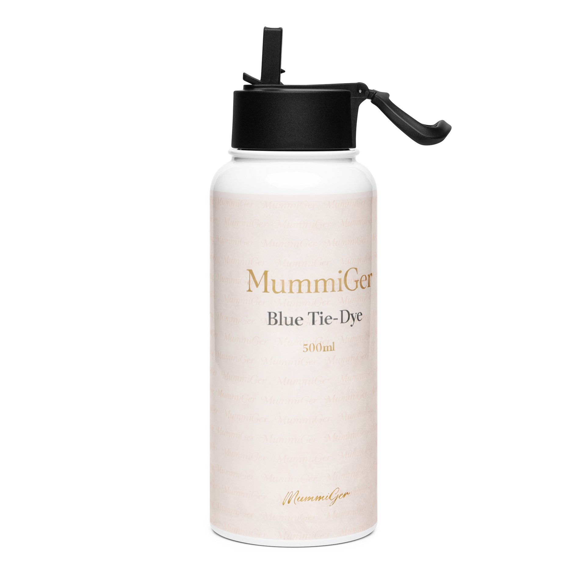 MummiGer Blue Tie-Dye Stainless Steel Water Bottle product image (3)