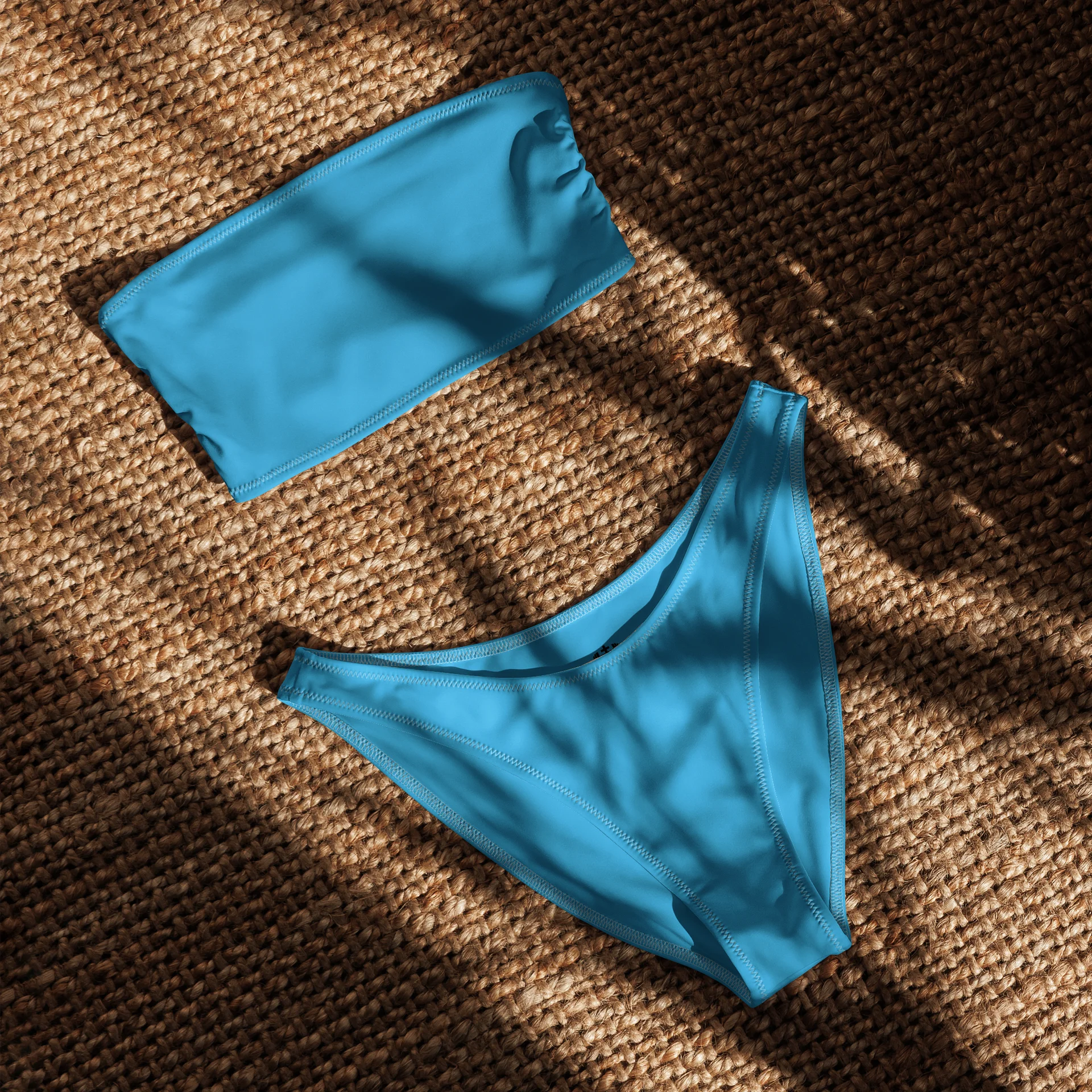 His House Womens Bandeau Bikini Set - Blue Sky product image (6)