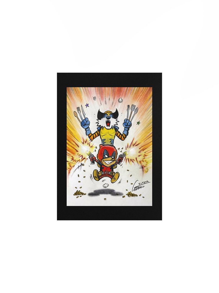 Calvin and Hobbes Deadpool and Wolverine Matte Print product image (1)