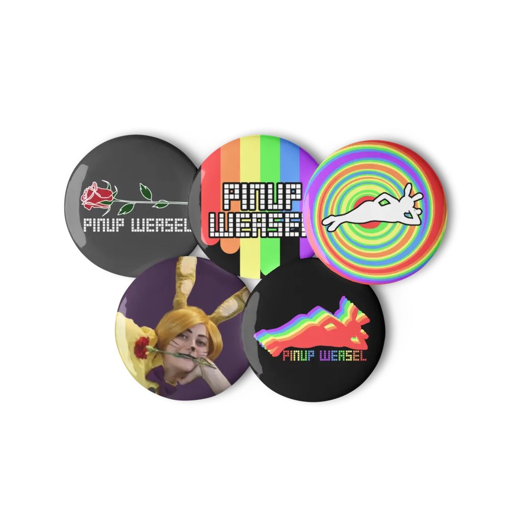 Pinup Weasel Buttons product image (1)