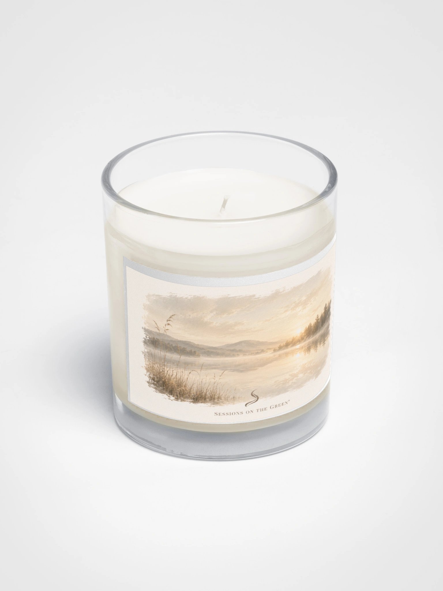 Misty Lakeside Sunrise — Unscented Soy Art Candle product image (2)