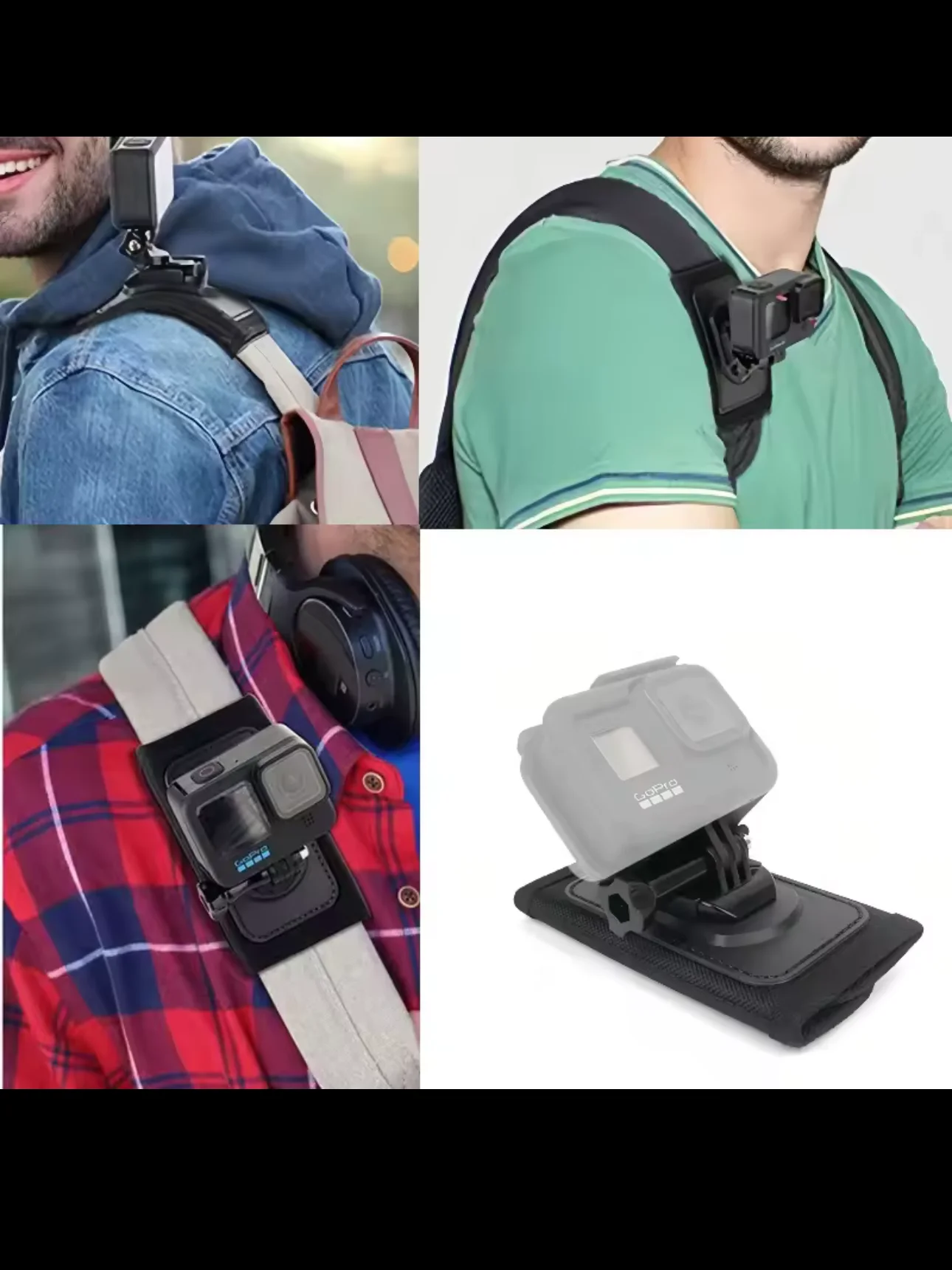 Terebento Shoulder Strap 360° Rotate Buckle Quick Release Mount for GoPro Hero13/12/11/10/9 Dji Action 2 Action Camera Accessory product image (4)